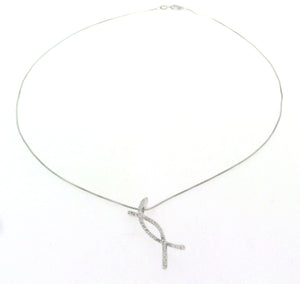 Girocollo in oro 18 kt con brillanti