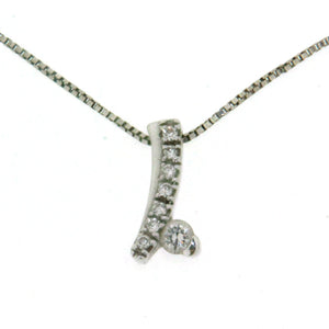 Girocollo in oro 18 kt, con 8 brillanti