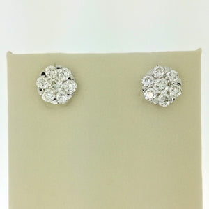 Orecchini in oro bianco 18 KT e diamanti 1,99 ct