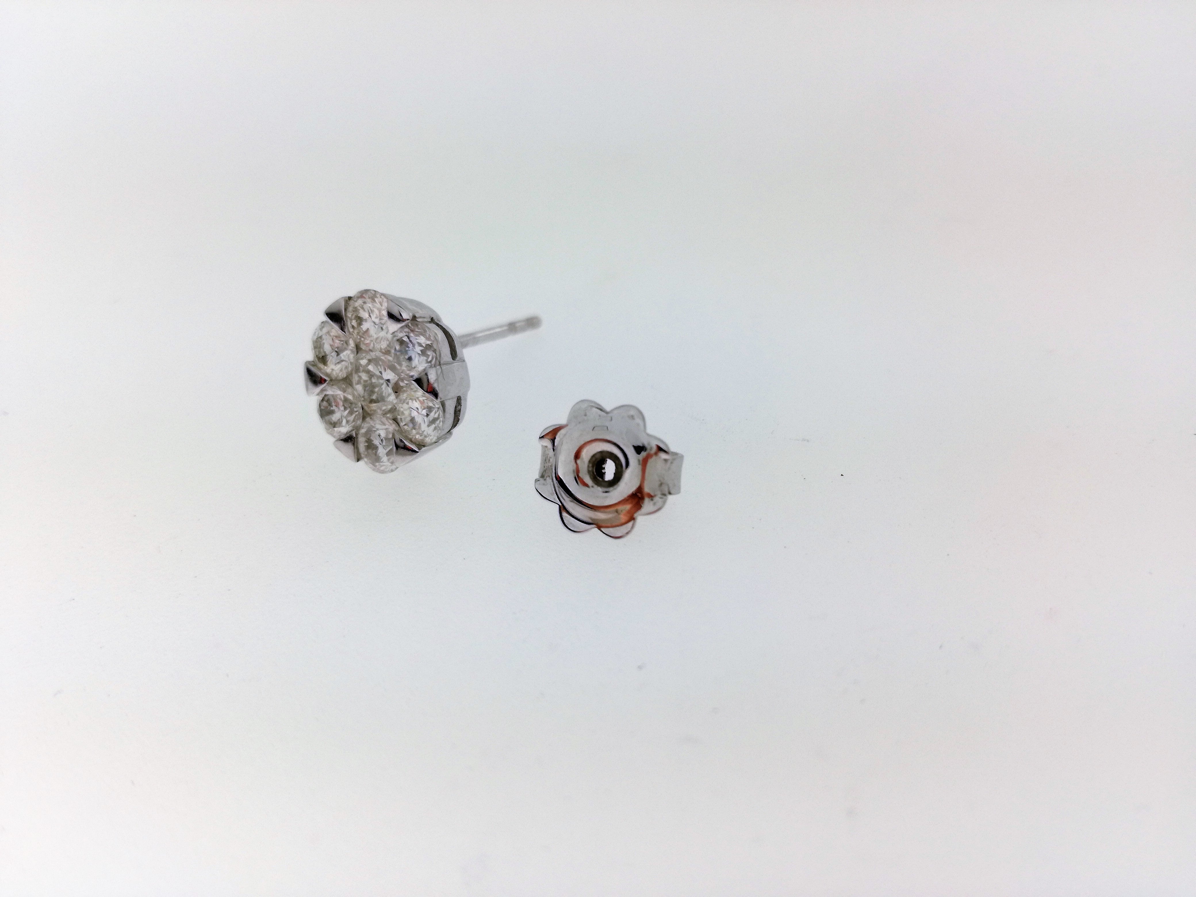 Orecchini in oro bianco 18 KT e diamanti 1,99 ct