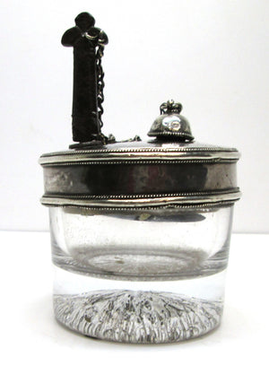 Calamaio/portainchiostro in argento 900 d'epoca. Usato