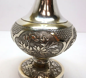 Spargi essenza per acqua di rose lavorazione orientale argento 925 d'epoca