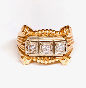 Anello oro giallo 18 kt con brillanti