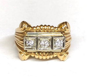 Anello oro giallo 18 kt con brillanti