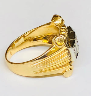 Anello oro giallo 18 kt con brillanti