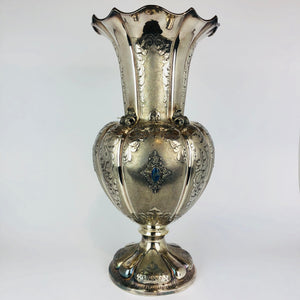 Vaso argento 800, usato con pietre Lapis ai lati (Cabouschon) anni 50 circa.