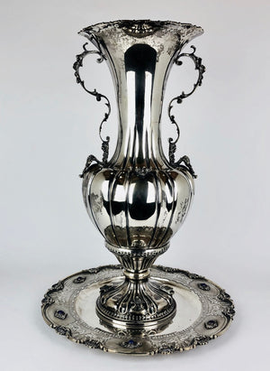 Vaso con piatto argento '800 USATO