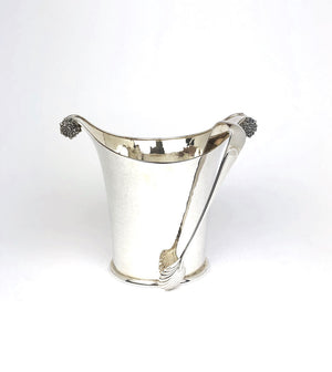 Secchiello ghiaccio con pinza argento