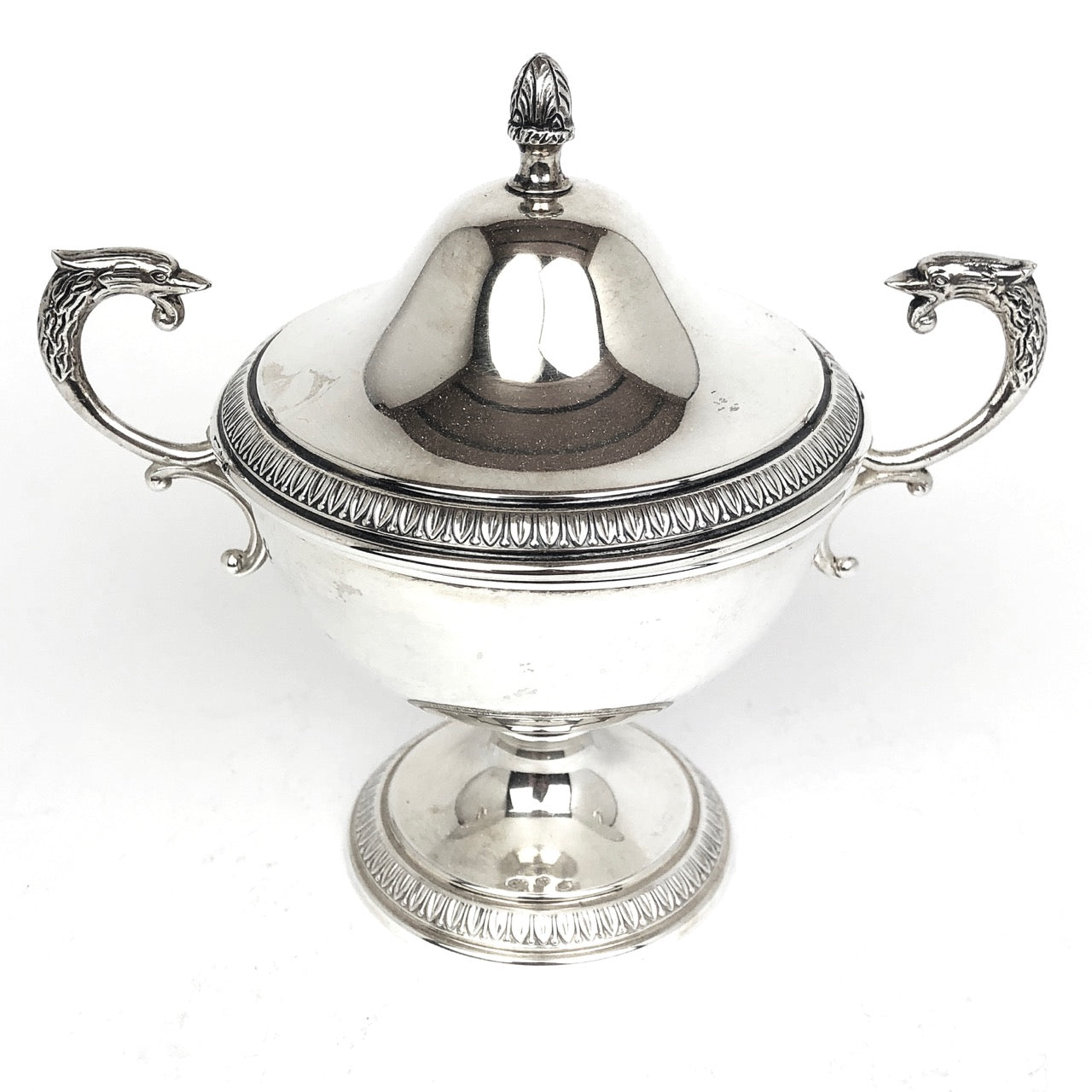 Zuccheriera argento 800 stile impero, usata.