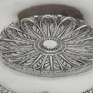 Piatto in argento, d'epoca, anni '50,