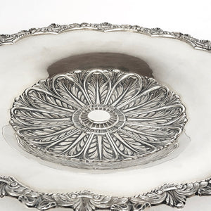 Piatto in argento, d'epoca, anni '50,