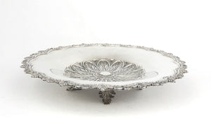 Piatto in argento, d'epoca, anni '50,