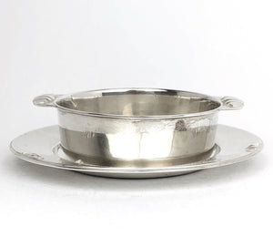 Ciotola con piattino argento 800, usata
