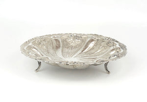 Piatto centrotavola in argento d'epoca primi del '900