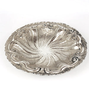 Piatto centrotavola in argento d'epoca primi del '900