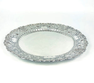 Piatto cesellato in argento 800 usato