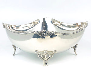 Centro tavola argento '800 quadrato lavorato a mano