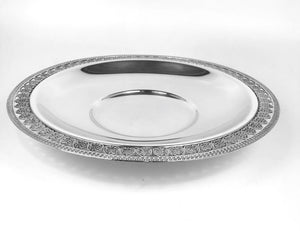 Centro tavola usato argento 800 lavorazione a mano con tre piedini usato