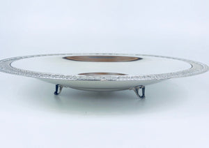 Centro tavola usato argento 800 lavorazione a mano con tre piedini usato