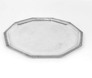 Vassoio decagono argento 900 manifattura turca