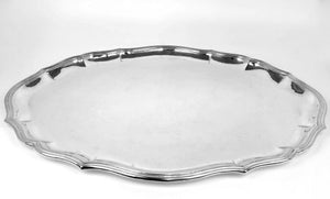 Vassoio ovale in argento 800 d'epoca bollo fascio littorio 1BS