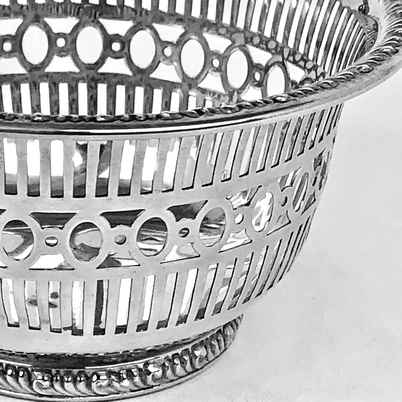 Piccolo cestino argento '925 Sterling numeri seriali Usato