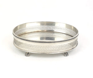 Vassoio ovale in argento 800 bollo 30PD