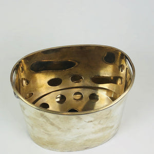 Portaghiaccio ovale usato in argento '800