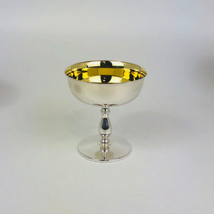 Sei coppe per gelarto in argento '800 dorate inernamente