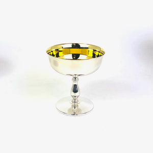 Sei coppe per gelarto in argento '800 dorate inernamente