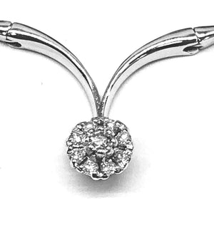 Collana oro bianco 18 kt con brillanti usata