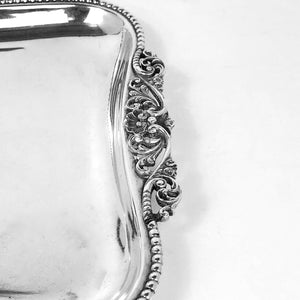 Vassoio arg.'800,lavorazione con icisione al centro