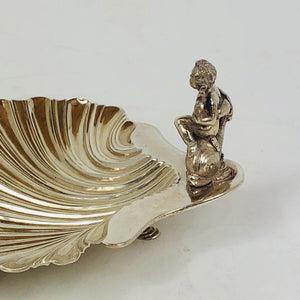 Posacenere in argento a conchiglia in arg.'800