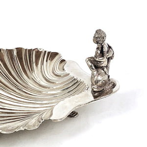 Posacenere in argento a conchiglia in arg.'800