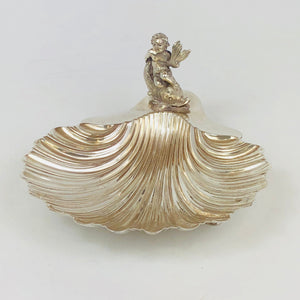 Posacenere in argento a conchiglia in arg.'800