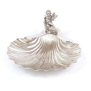 Posacenere in argento a conchiglia in arg.'800