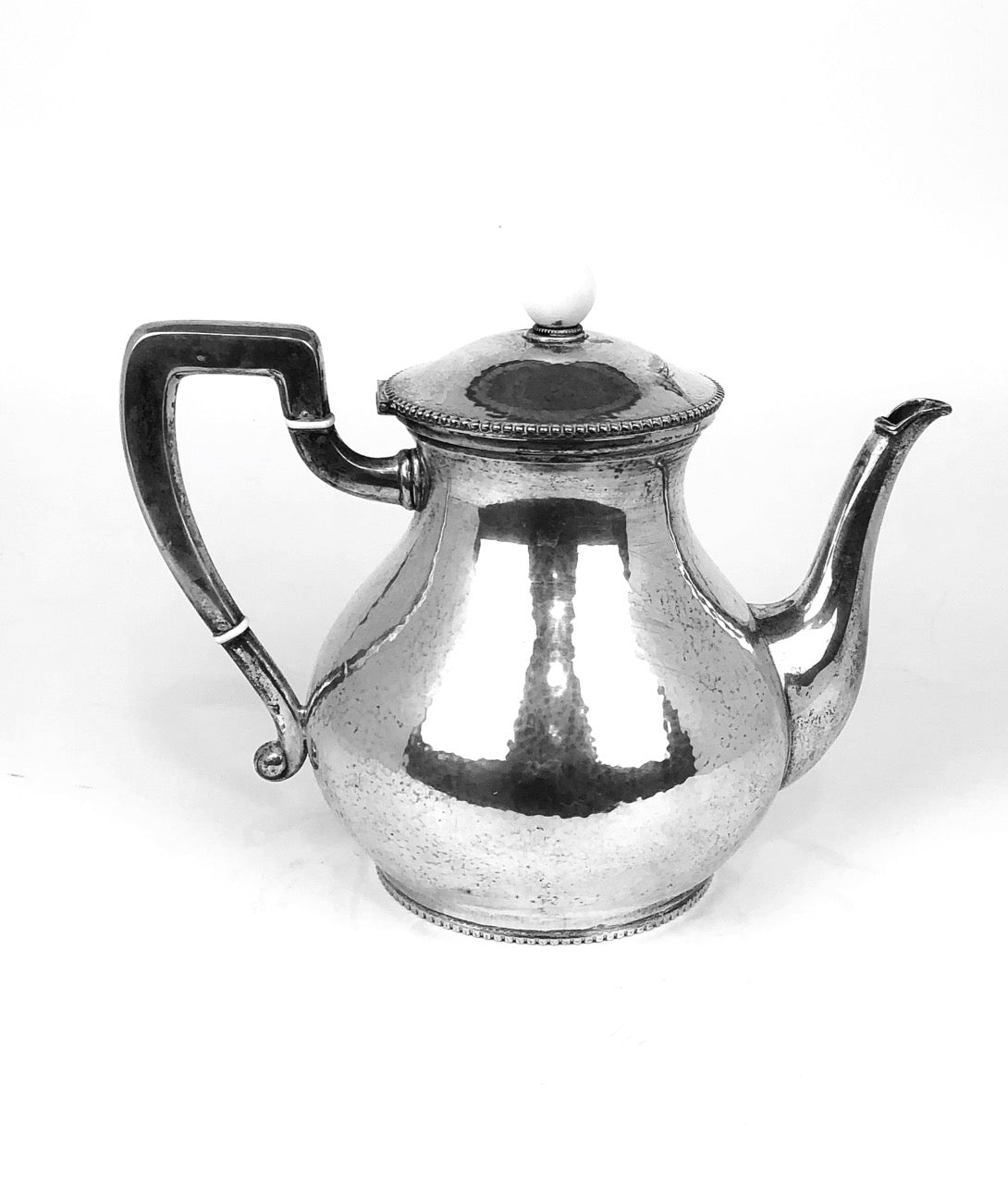 N. 4 pezzi caffè + vassoio argento '800 usato