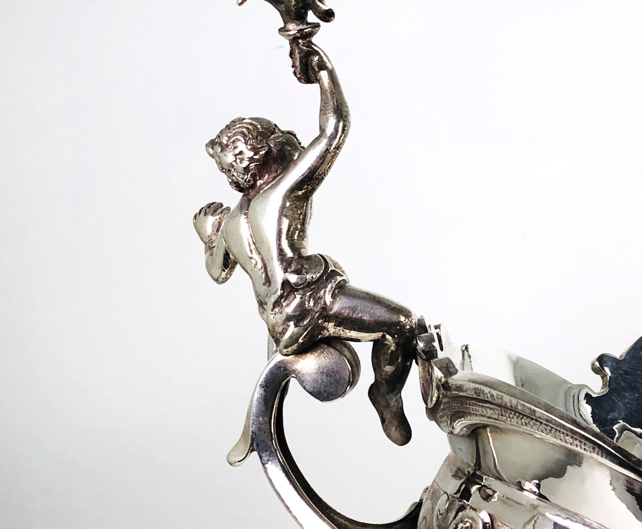 Jatte centro tavola anni 80 usata, stile antico argento 800