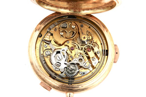 Orologio Tasca Crono e ripetizione ore ,mezzore, quarti in oro 14 kt usato
