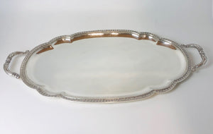 Vassoio argento 800 lavorazione battuto a mano bollo 39 PA