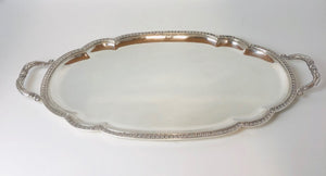 Vassoio argento 800 lavorazione battuto a mano bollo 39 PA