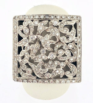 Fascia in oro bianco 18kt. con brillanti,usata