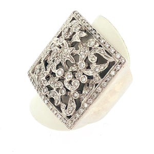 Fascia in oro bianco 18kt. con brillanti,usata