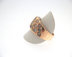 Anello oro giallo 18 kt con rosette