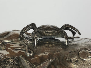 Zuppiera con piatto in argento 800 Bollo 628FI disegno di Gerardo Sacco Pezzo unico