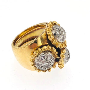 Anello in oro bicolore 18 kt con brillanti usato