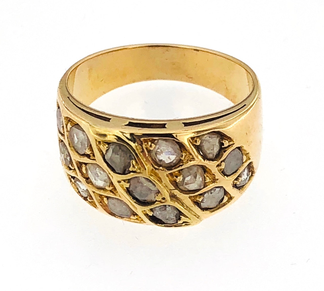 Anello oro giallo 18 kt con rosette