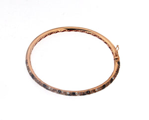 Bracciale ovale in oro giallo 18 kt con brillanti bianchi,neri e brown usato