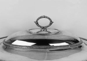 Porta vivande in argento 800 ceramica d'aquitaine france d'epoca