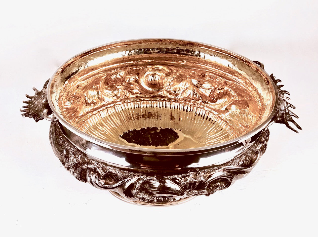 Zuppiera con piatto in argento 800 Bollo 628FI disegno di Gerardo Sacco Pezzo unico